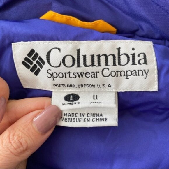 Columbia Retro 90's Winter Ski Snow Jacket Yellow - Picture 10 of 16
